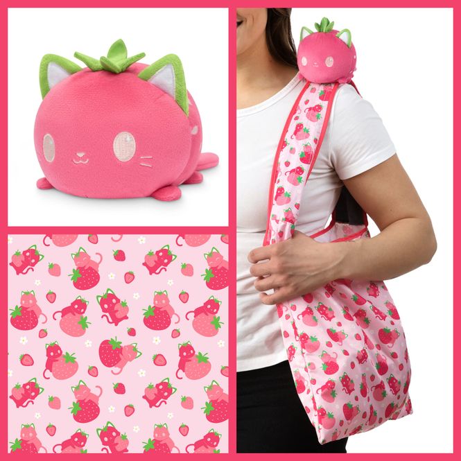 Hovedbilde Plushie Tote Bag Pink Strawberry Cat